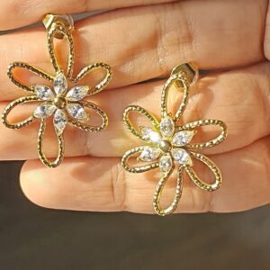 Diamond Flower Earrings