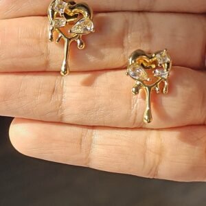 Melted Heart Earrings
