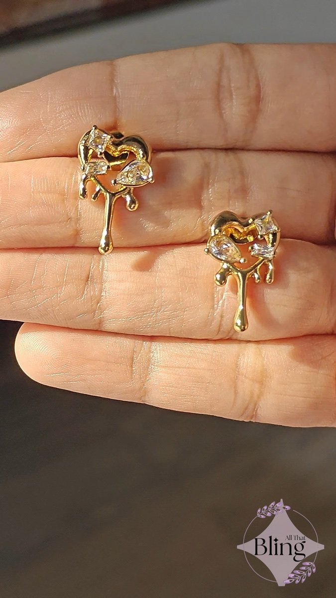 Melted Heart Earrings